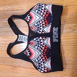 Pink ultimate mesh racerback sports bra